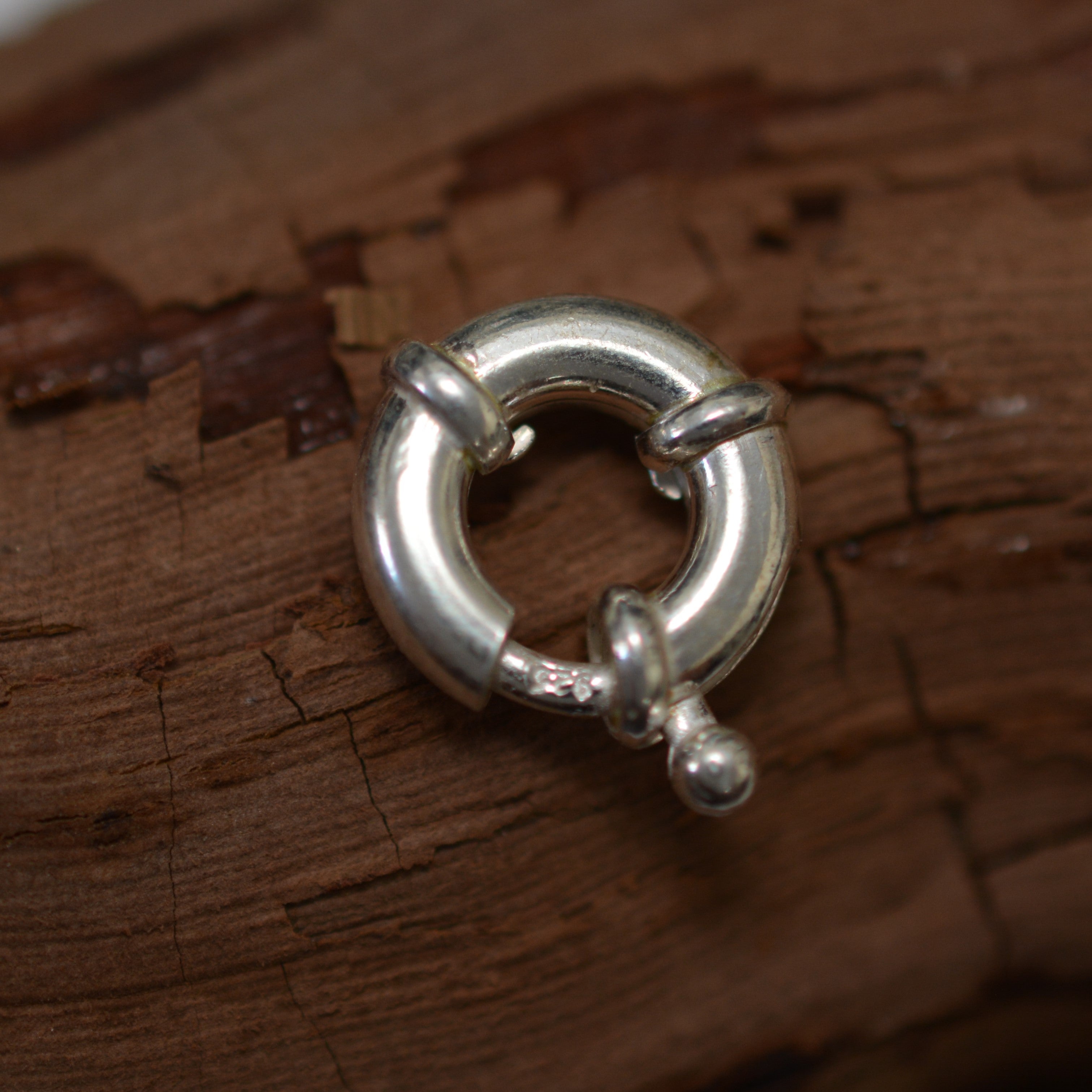 Spring-Ring-Verschluss aus 925er Silber – 12 mm | Silber & oxidiert | Art Diva