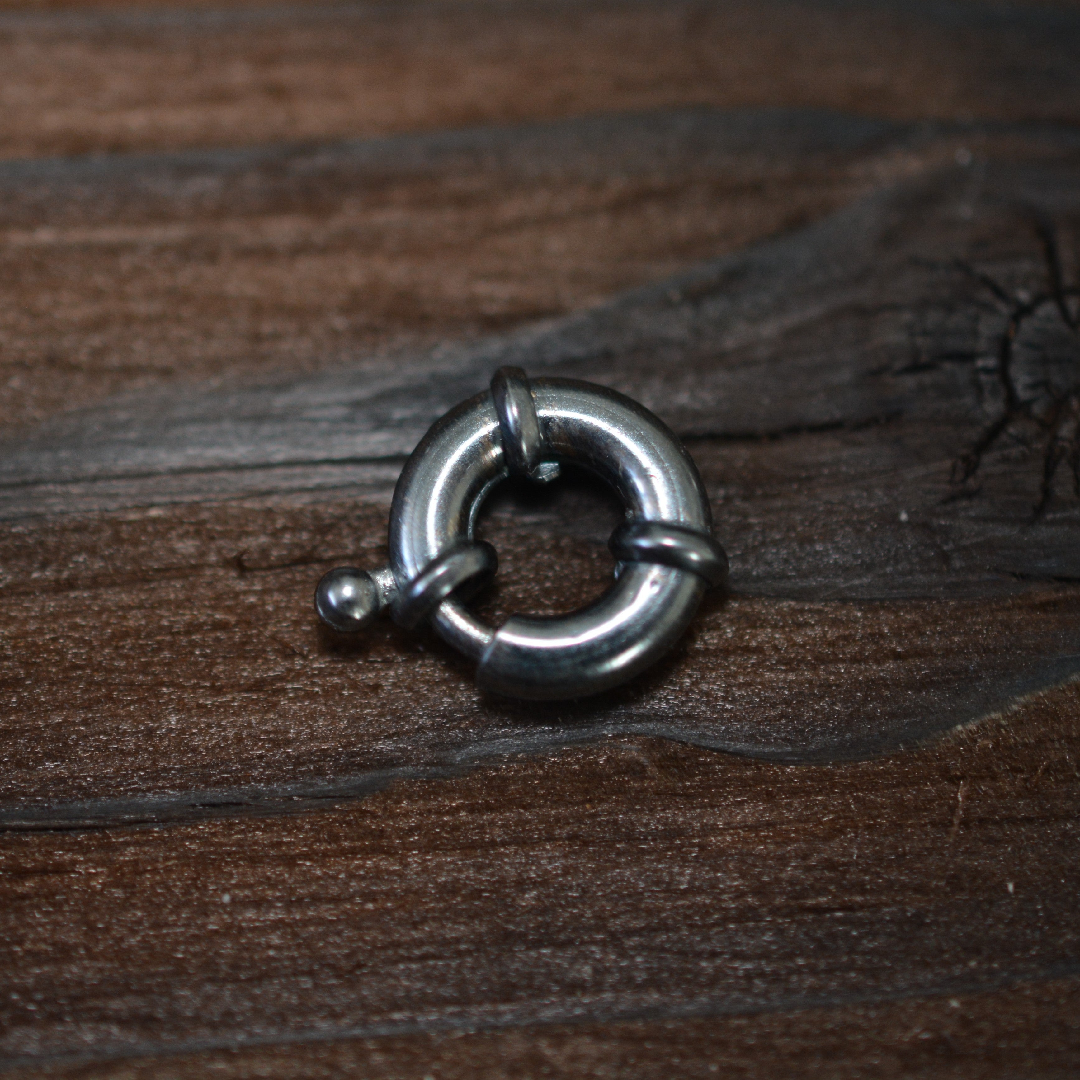 Spring-Ring-Verschluss aus 925er Silber – 12 mm | Silber & oxidiert | Art Diva