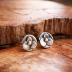 „Veilchen“-Ohrstecker aus 925er Silber – floraler Schmuck im Vintage-Stil | Art Diva