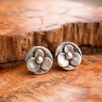 „Veilchen“-Ohrstecker aus 925er Silber – floraler Schmuck im Vintage-Stil | Art Diva