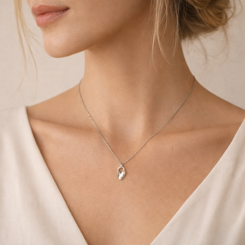 „Flauschiges Herz“-Miniaturanhänger aus 925er Silber – Talisman für Liebe, Zärtlichkeit und Fürsorge, handgefertigt im Boho-Stil | Art Diva