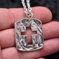 Massiver Herren-Kreuzanhänger aus 925er Silber mit ausgeschnittenem Kreuz – handpoliert, Schmuck im Boho- und rustikalen Stil | Art Diva