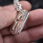 Massiver Herren-Kreuzanhänger aus 925er Silber mit ausgeschnittenem Kreuz – handpoliert, Schmuck im Boho- und rustikalen Stil | Art Diva