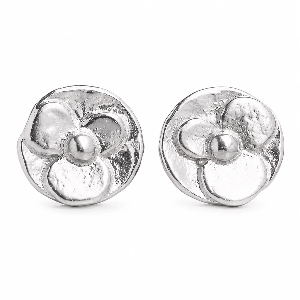 „Veilchen“-Mini-Ohrstecker aus 925er Silber – floraler Schmuck | Art Diva
