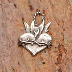 Anhänger „Heiligstes Herz“ aus 925er Silber – christlicher Talisman für Glauben und Schutz | Art Diva