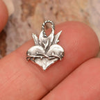 Anhänger „Heiligstes Herz“ aus 925er Silber – christlicher Talisman für Glauben und Schutz | Art Diva