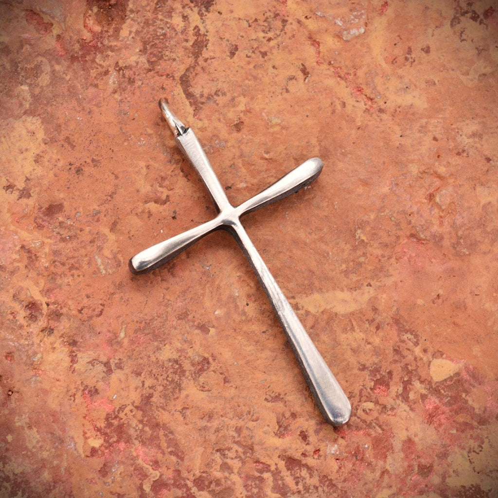 Großer langer Kreuz-Anhänger für Herren aus 925er Silber – Symbol für Glauben, Stärke und Schutz | Art Diva