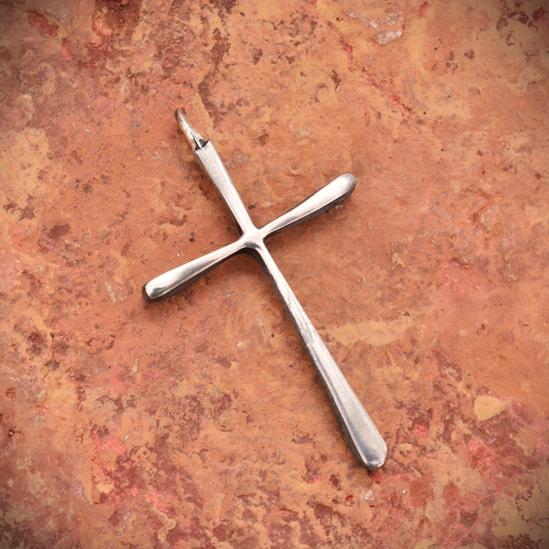 Großer langer Kreuz-Anhänger für Herren aus 925er Silber – Symbol für Glauben, Stärke und Schutz | Art Diva