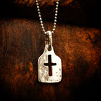 Kleiner Kreuz-Anhänger für Herren aus 925er Silber – minimalistisches, künstlerisches Design | Art Diva