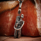 „Familienzusammenhalt“ – Anhänger aus 925er Silber, Talisman für Einheit, Liebe und familiären Schutz, handgefertigter Skulpturenschmuck im Boho- und rustikalen Stil | Art Diva