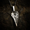 925er Silberanhänger „Längliches Herz mit Kreuz“ – handgefertigter Boho-Talisman für den Glauben an die Liebe, skulpturales Schmuckstück und Geschenk für Mutter, Tochter oder Freundin | Art Diva