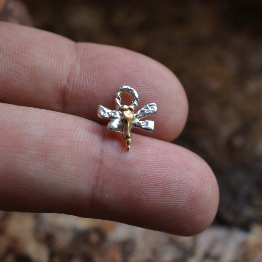 Libellen-Anhänger aus 925er Silber – Talisman für Veränderung und spirituelles Wachstum, handgefertigter Skulpturenschmuck im Boho-Stil, ideales Geschenk für Mutter, Tochter oder Freundin | Art Diva