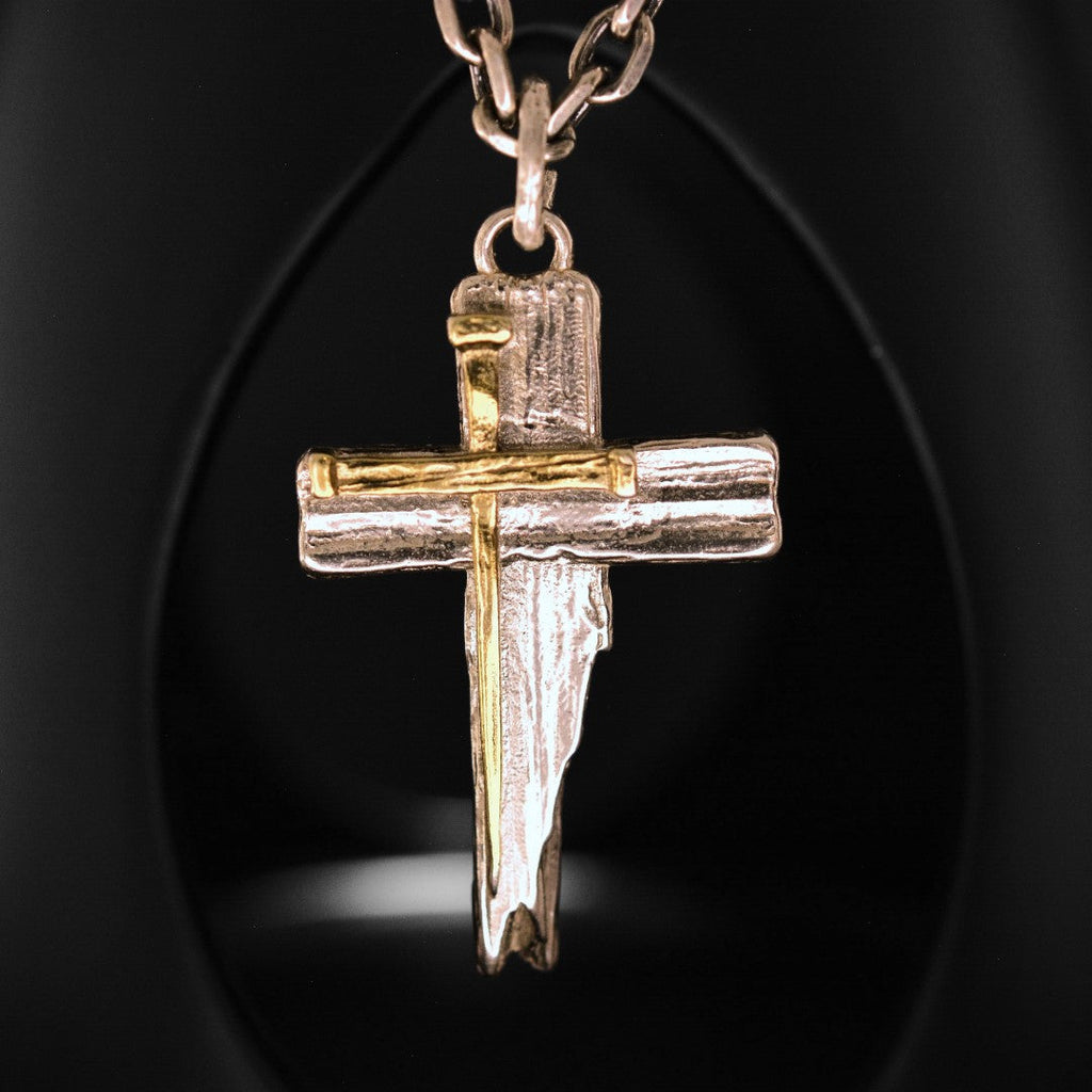 Massiver Kreuz-Anhänger für Herren aus 925er Silber – Symbol für Glauben und Entschlossenheit, handgefertigt | Art Diva