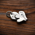 „Doppelherz“ – Anhänger aus 925er Silber, Skulpturenschmuck im Boho- und rustikalen Stil | Art Diva