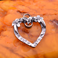 „Offenes Herz“-Anhänger für Damen aus 925er Silber – oxidierter Schmuck im Boho- und rustikalen Stil | Art Diva