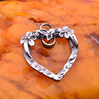 „Offenes Herz“-Anhänger für Damen aus 925er Silber – oxidierter Schmuck im Boho- und rustikalen Stil | Art Diva
