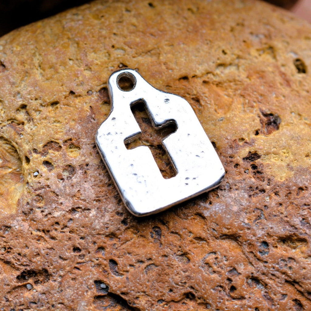 Kleiner Kreuz-Anhänger für Herren aus 925er Silber – minimalistisches, künstlerisches Design | Art Diva