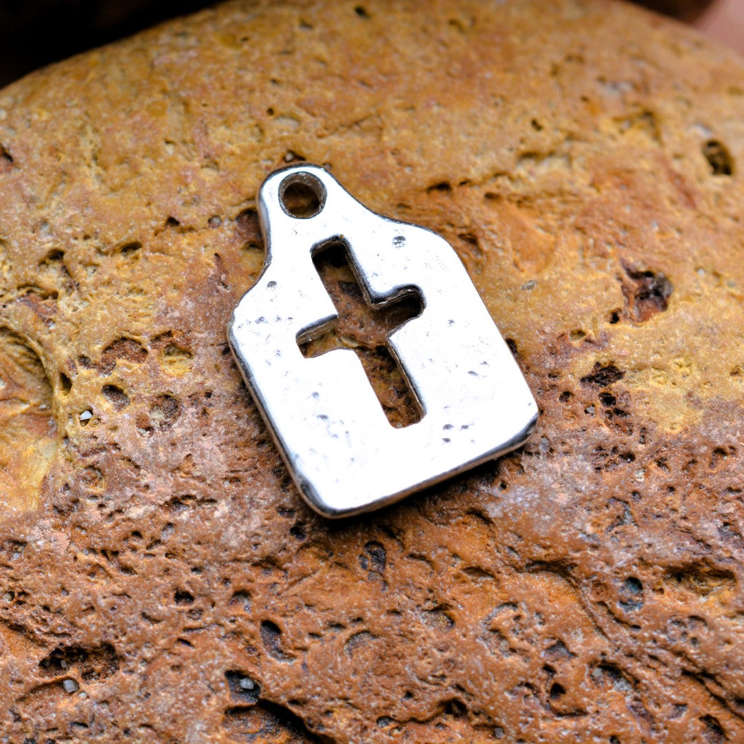 Kleiner Kreuz-Anhänger für Herren aus 925er Silber – minimalistisches, künstlerisches Design | Art Diva