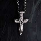Kreuz-Anhänger mit der Jungfrau Maria und dem Jesuskind aus 925er Silber – handgefertigtes christliches Symbol für Glauben und Schutz | Art Diva