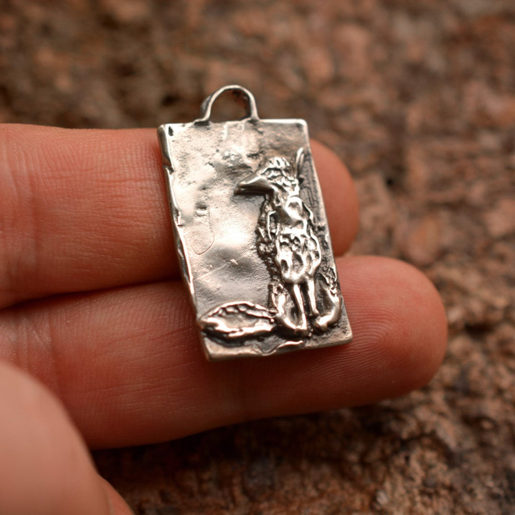 925er Silberanhänger „Fuchs“ – handgefertigter Boho-Talisman für Hoffnung, skulpturales Schmuckstück und Geschenk für Mutter, Tochter oder Freundin | Art Diva