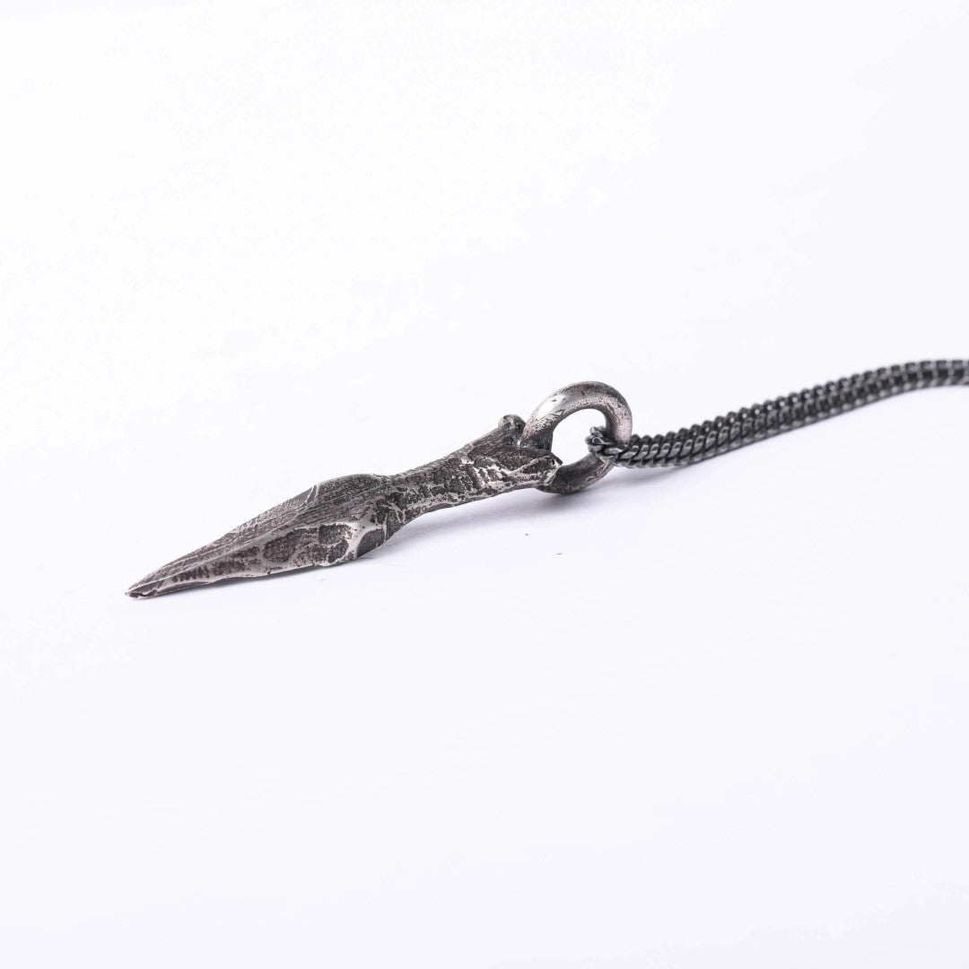Dolch-Anhänger aus 925er Silber – Herrenanhänger als Symbol für Stärke und Schutz, handgefertigtes rustikales Skulpturenschmuckstück | Art Diva