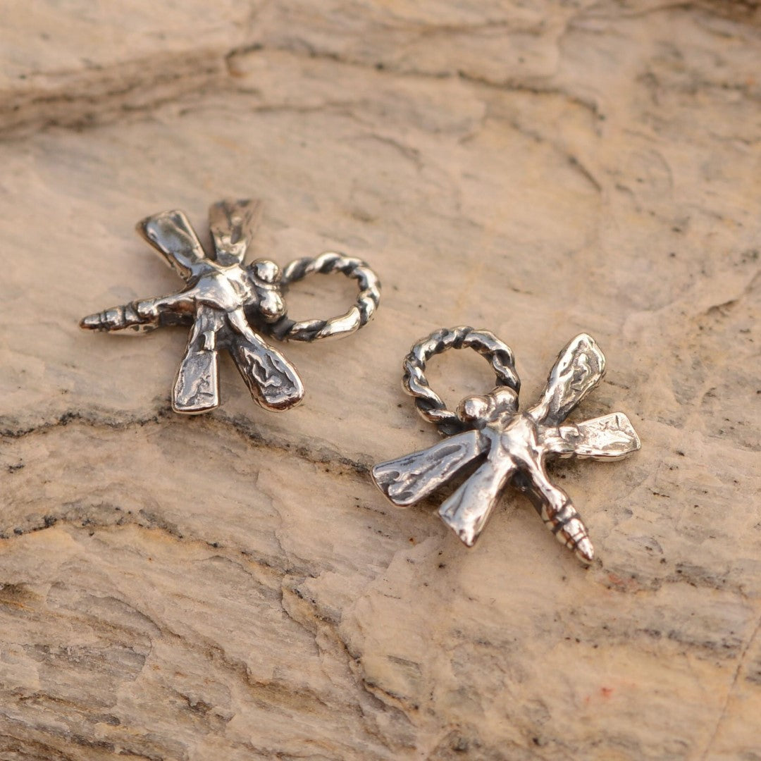Libellen-Anhänger aus 925er Silber – Talisman für Veränderung und spirituelles Wachstum, handgefertigter Skulpturenschmuck im Boho-Stil, ideales Geschenk für Mutter, Tochter oder Freundin | Art Diva
