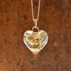 „Himmelsengel mit Stern“-Anhänger aus 925er Silber – handgefertigter Talisman für Liebe und spirituellen Schutz, Skulpturenschmuck im Boho- und rustikalen Stil | Art Diva