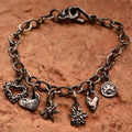 Armband „Künstlerische Basis“ aus 925er Silber – handgefertigte Kette ohne Anhänger, oxidierter Schmuck im Boho-Rustik-Stil | Art Diva