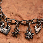Armband „Künstlerische Basis“ aus 925er Silber – handgefertigte Kette ohne Anhänger, oxidierter Schmuck im Boho-Rustik-Stil | Art Diva