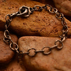 Armband „Künstlerische Basis“ aus 925er Silber – handgefertigte Kette ohne Anhänger, oxidierter Schmuck im Boho-Rustik-Stil | Art Diva