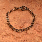 Armband „Künstlerische Basis“ aus 925er Silber – handgefertigte Kette ohne Anhänger, oxidierter Schmuck im Boho-Rustik-Stil | Art Diva