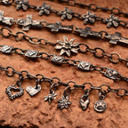 Armband „Künstlerische Basis“ aus 925er Silber – handgefertigte Kette ohne Anhänger, oxidierter Schmuck im Boho-Rustik-Stil | Art Diva