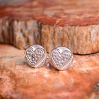 „Herz“-Mini-Ohrstecker aus 925er Silber – romantische Ohrringe | Art Diva