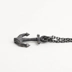 Anker-Anhänger für Herren aus 925er Silber – handgefertigter Talisman für Stärke und Stabilität, skulpturales Schmuckstück | Art Diva