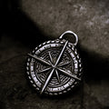 „Kompass“-Anhänger aus 925er Silber – Talisman für Orientierung, Schutz und innere Stärke, skulpturaler Schmuck im Boho-Rustik-Stil | Art Diva