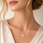 925er Silberanhänger „Pfote“ mit goldenen Akzenten – handgefertigter Boho-Talisman für Tierliebe und Geschenk für Hunde- oder Katzenliebhaber | Art Diva