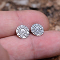 „Meeresaufgang“-Ohrstecker aus 925er Silber – teilweise oxidierter Schmuck im Boho-Vintage-Stil | Art Diva