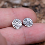 „Meeresaufgang“-Ohrstecker aus 925er Silber – teilweise oxidierter Schmuck im Boho-Vintage-Stil | Art Diva