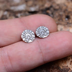 „Meeresaufgang“-Ohrstecker aus 925er Silber – teilweise oxidierter Schmuck im Boho-Vintage-Stil | Art Diva
